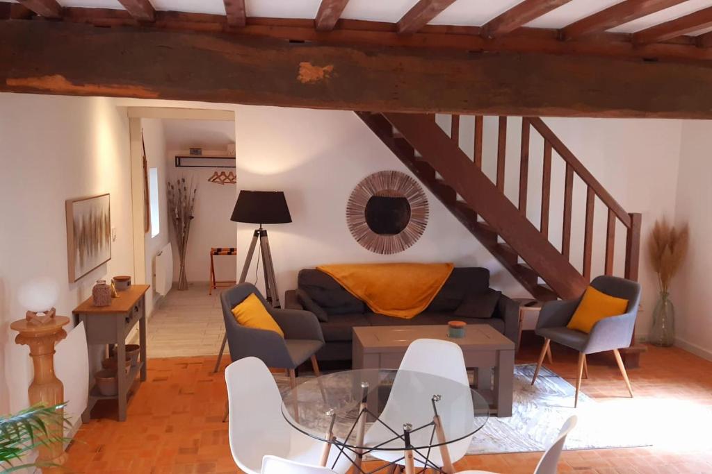 Posezení v ubytování Gîte Les Fourmilières