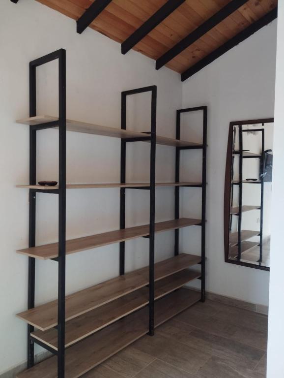 Litera o literas en una habitación de Cabañas de la loma