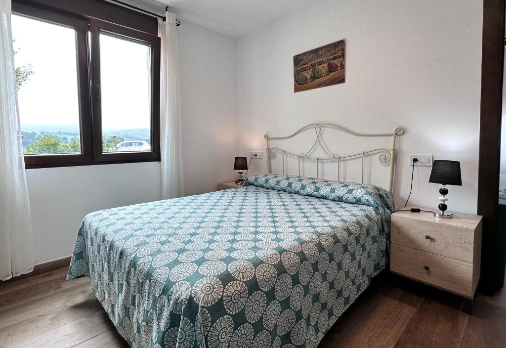 Postel nebo postele na pokoji v ubytování Apartamentos Rurales Sobremazas