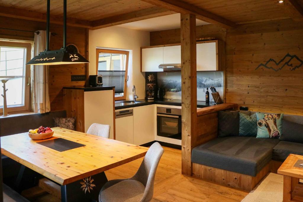 Kuchyň nebo kuchyňský kout v ubytování Chalet Heidi