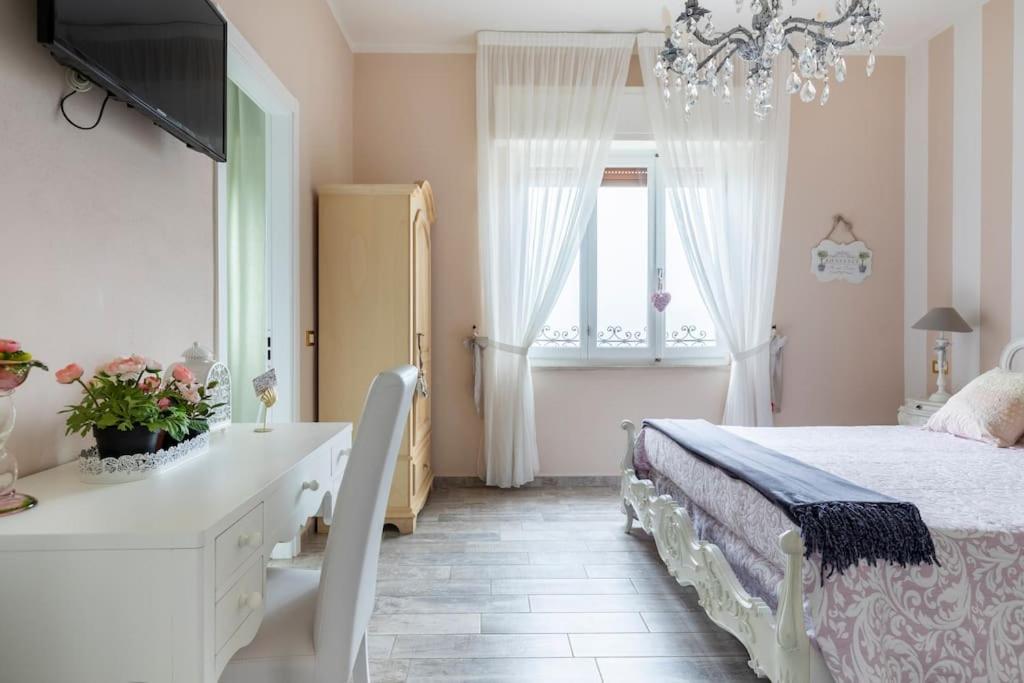 Postel nebo postele na pokoji v ubytování Annali Casa vacanze - Shabby style nella natura