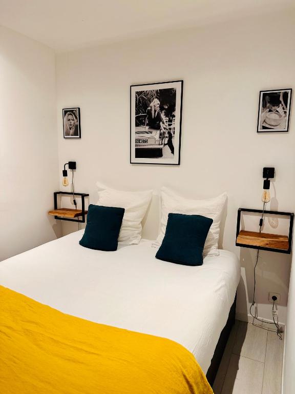 Krevet ili kreveti u jedinici u okviru objekta Chez Garance Saint-Tropez