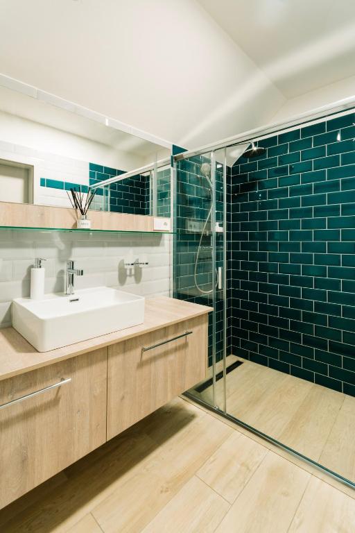 Koupelna v ubytování Hársliget Apartman