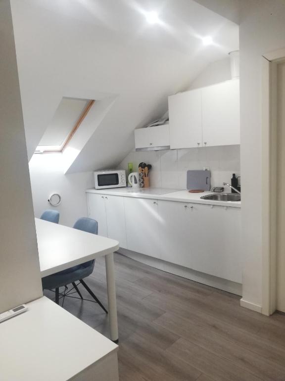 Kuchyň nebo kuchyňský kout v ubytování Apartments Simple Teslina
