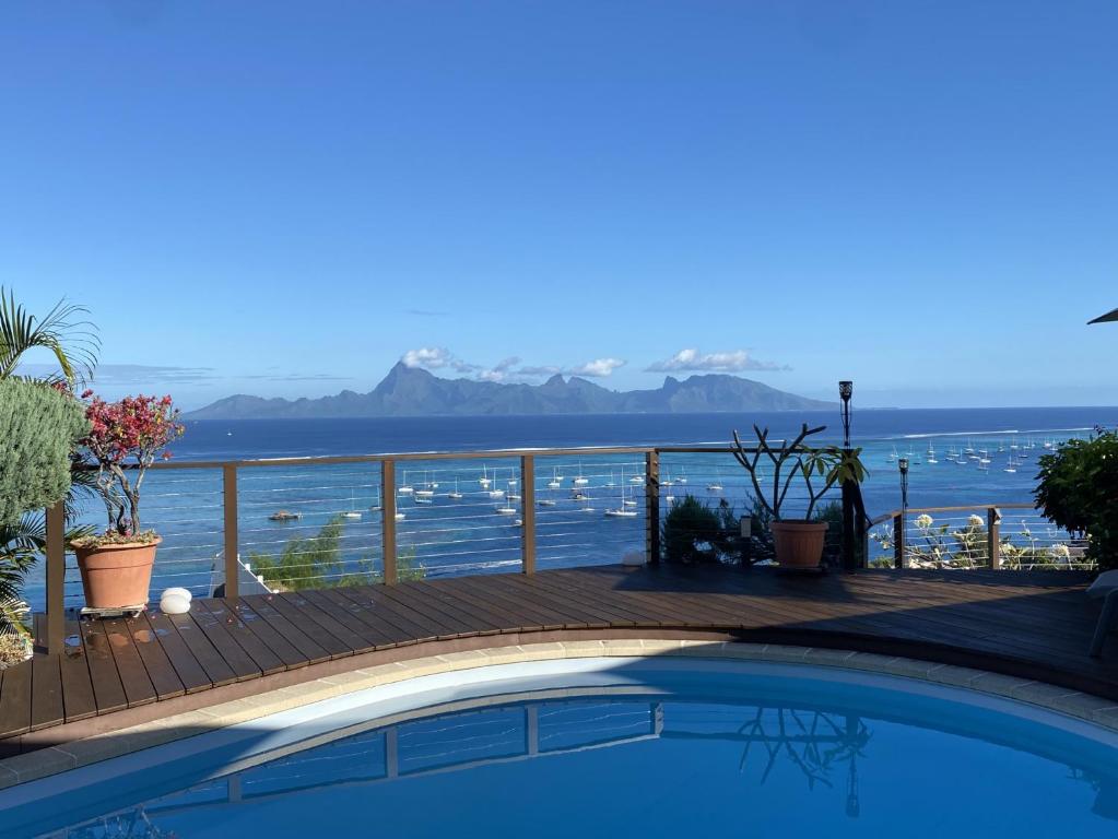 Temanahau Lodge Villa vue océan et Moorea - photo 9 - Tahiti, Polynésie