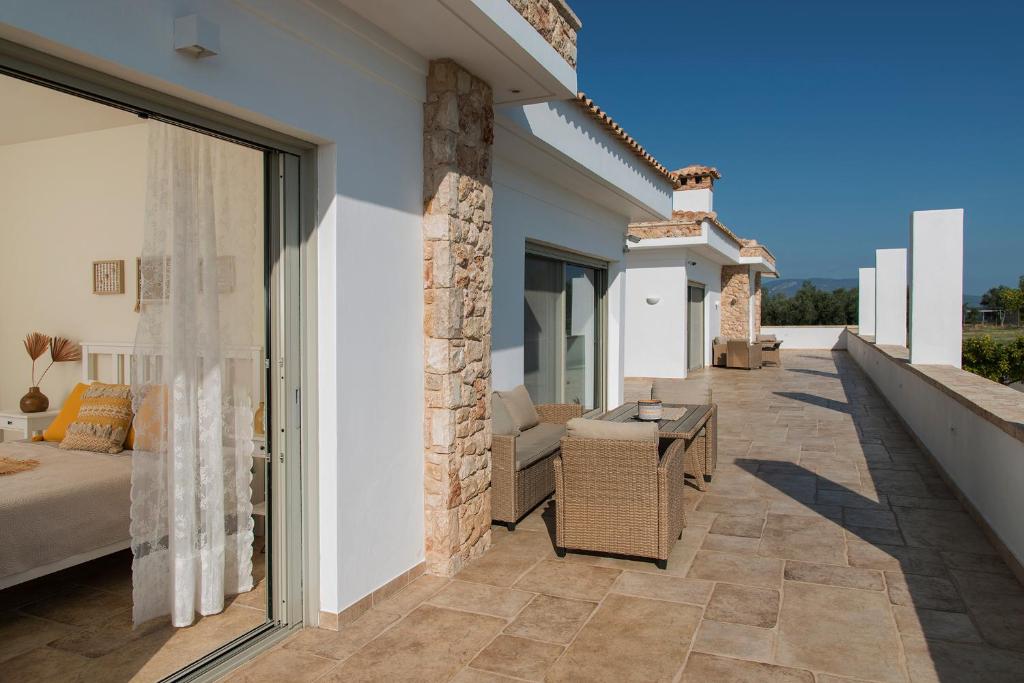 Balkón alebo terasa v ubytovaní Amelia Villa Collection