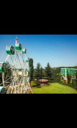 a ferris wheel in a park with a green field at DONNA in Chiatʼura