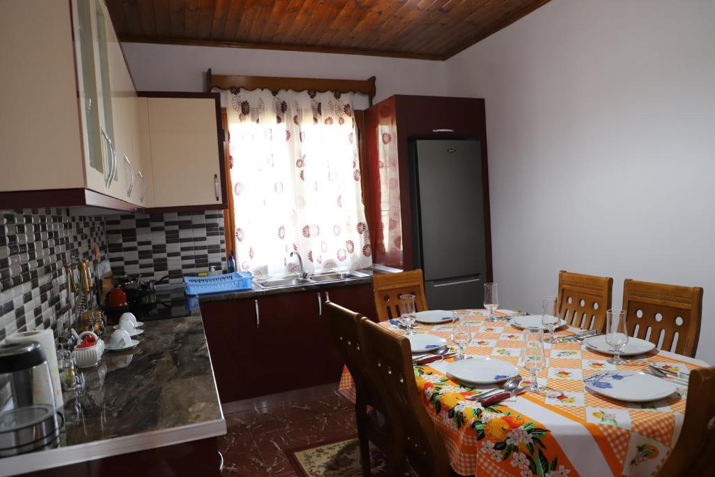 Kuchyň nebo kuchyňský kout v ubytování Villa Rexho
