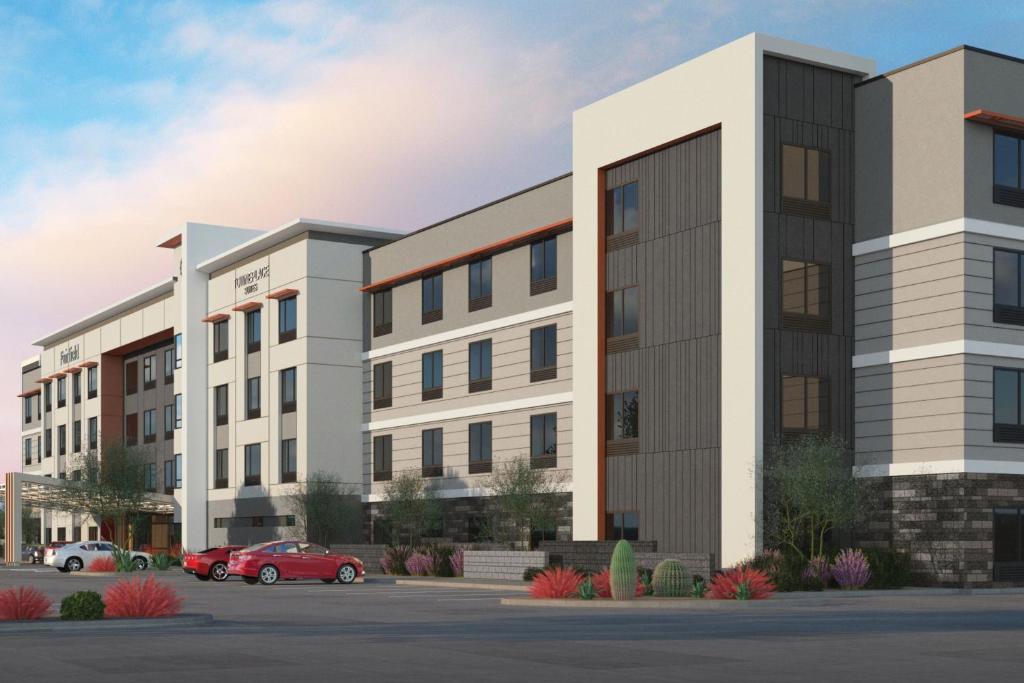 an artist rendering of a proposed apartment complex at TownePlace Suites by Marriott Tempe in Tempe