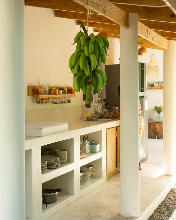 Kuchyň nebo kuchyňský kout v ubytování Kibayo Lagoon Villa