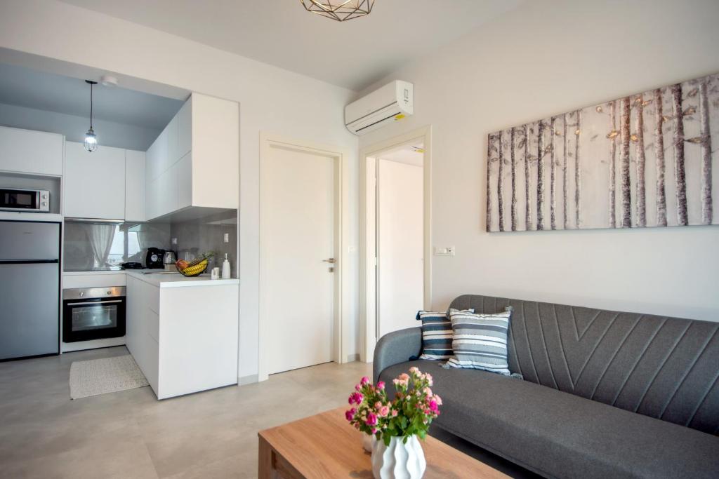 Kuchyň nebo kuchyňský kout v ubytování Elounda Sunshine Place