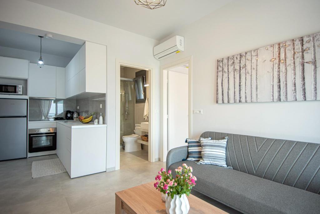 Kuchyň nebo kuchyňský kout v ubytování Elounda Sunshine Place