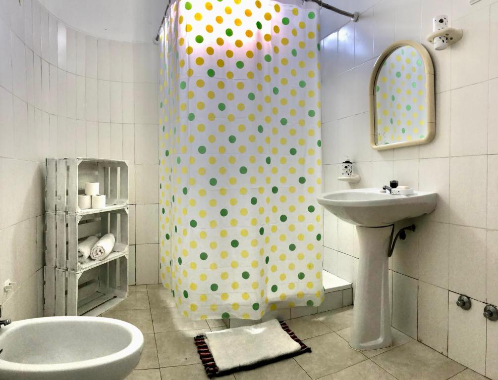 Koupelna v ubytování Tarrafal Ecodécor Rooms