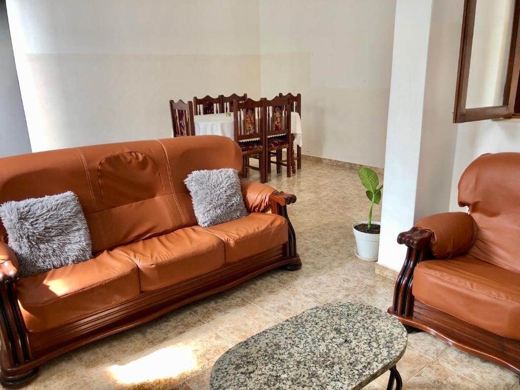 Posezení v ubytování Tarrafal Ecodécor Rooms