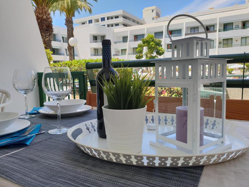 Casa Palmera 2 only 150 meters to the beach, heated pool, Wifi, SAT-TV, terrace, central location, washing machine - Apartment With Pool View