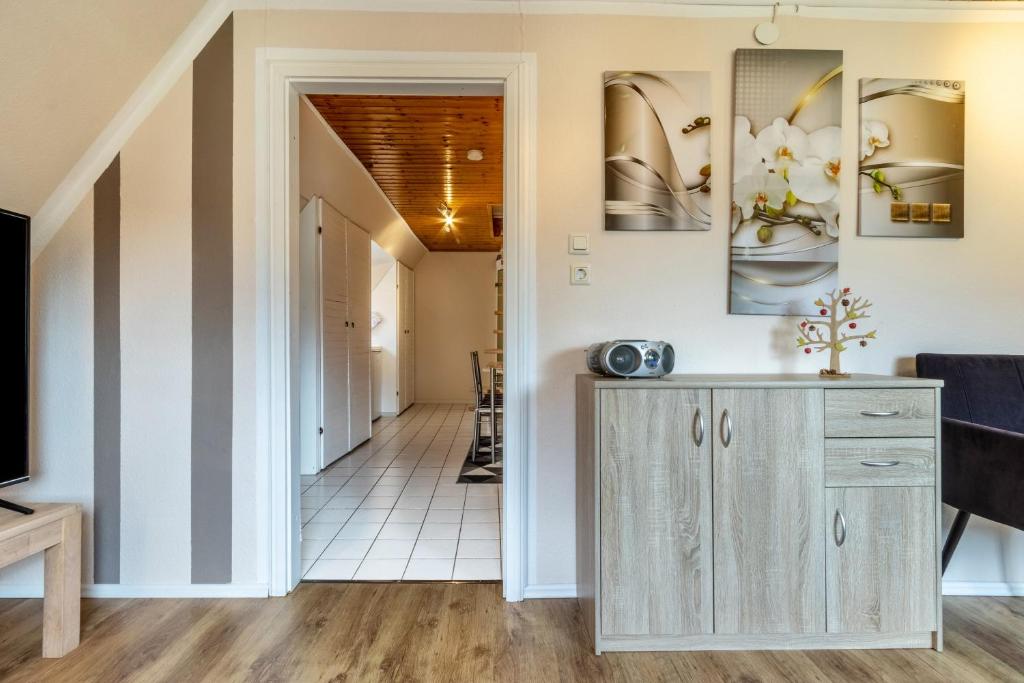 Kuchyň nebo kuchyňský kout v ubytování Ferienwohnung Jesteburg