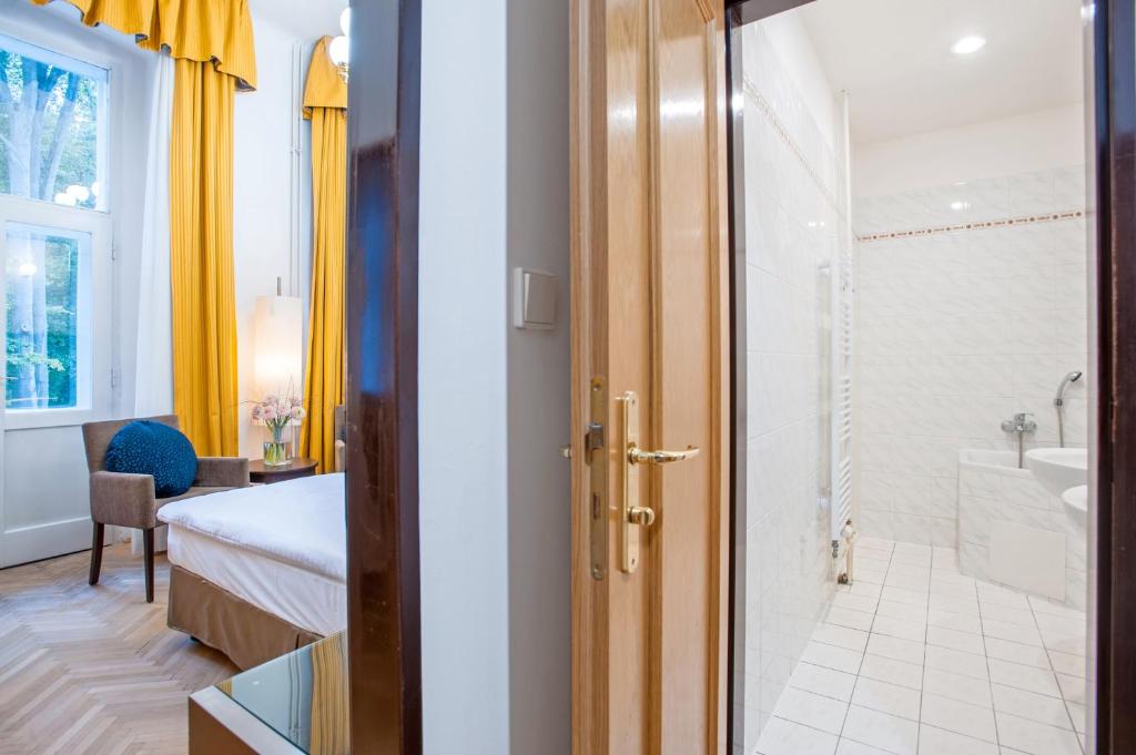 Koupelna v ubytování Hotel Metropol
