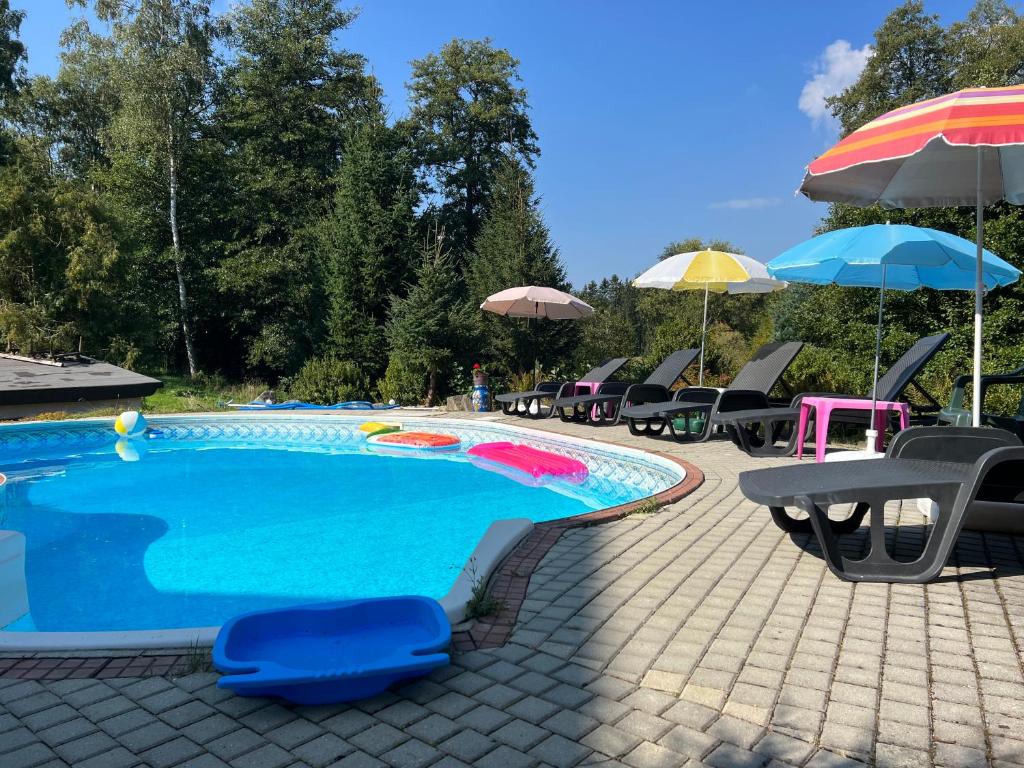 Bazén v ubytování Forest Paradise nebo v jeho okolí