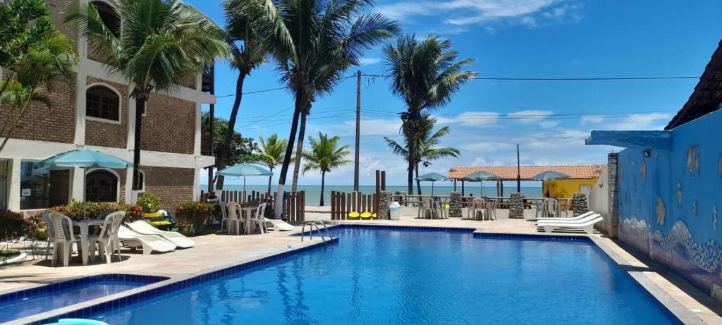 Bazén v ubytování San Bernardo Apart-Hotel nebo v jeho okolí