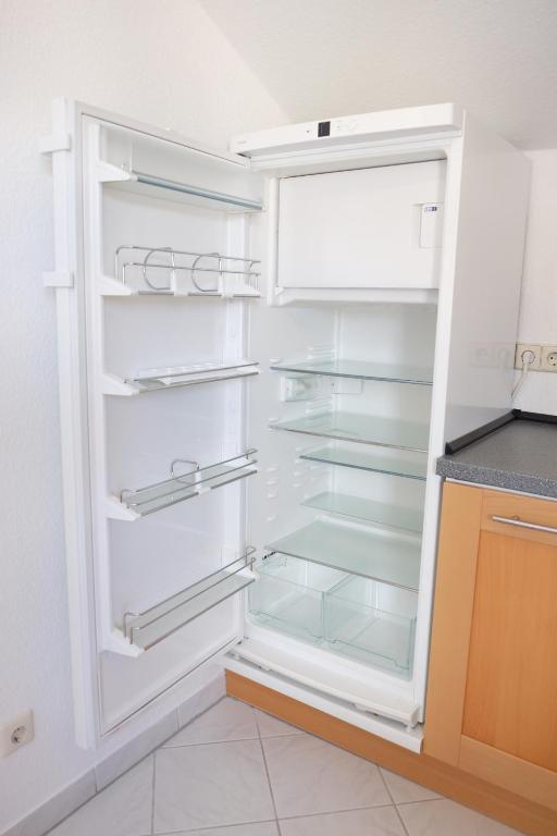Kuchyň nebo kuchyňský kout v ubytování Ferienwohnung Merkurblick