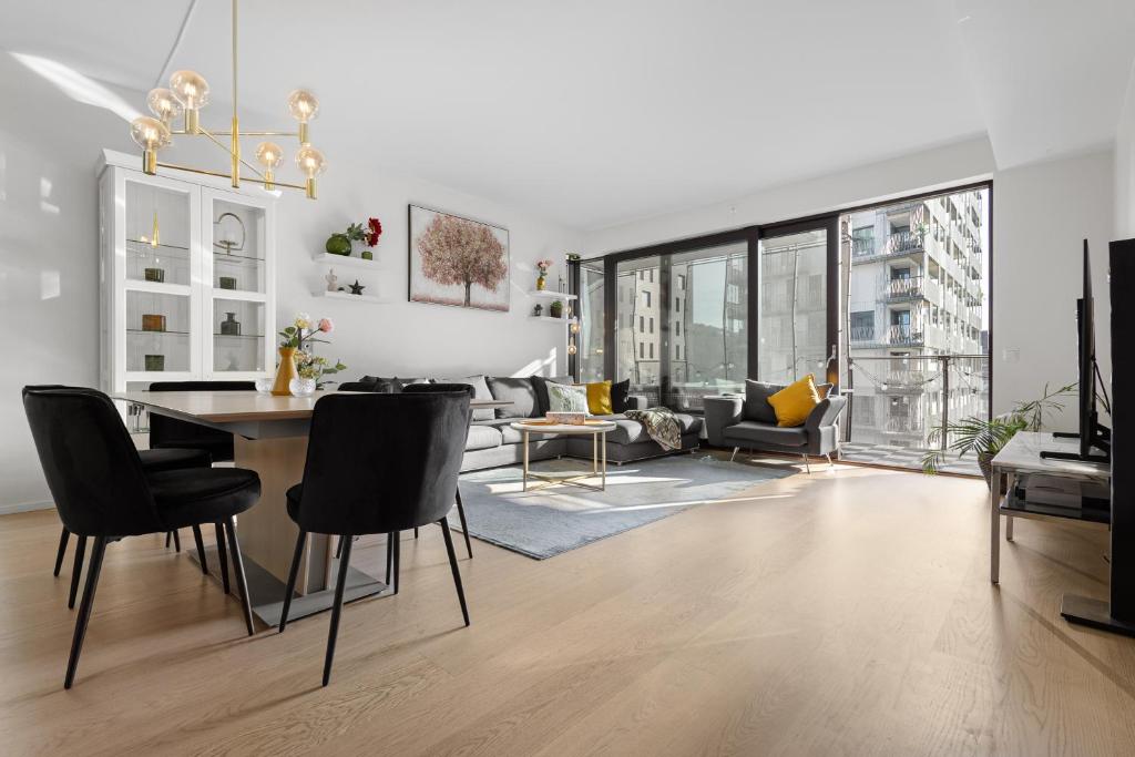 Posezení v ubytování Spacious modern 2BR apartment at Central OSLO BARCODE