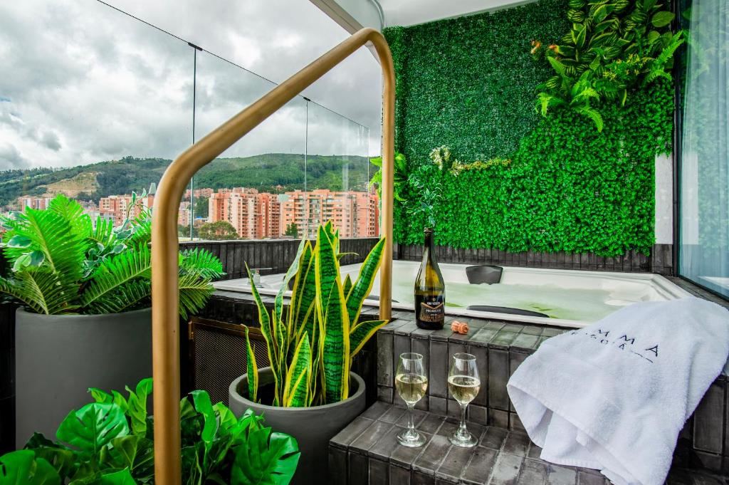 Nespecifikovaný výhled na hory nebo výhled na hory při pohledu z hotelu