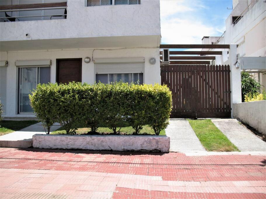 una casa con un arbusto delante de ella en Apartamento para familia o parejas, en Punta del Este