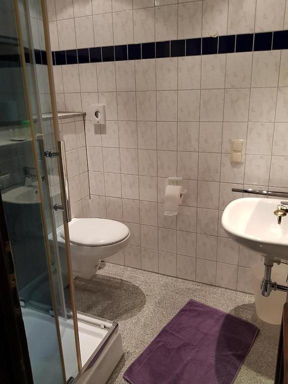 Koupelna v ubytování Hotel Eifeltor