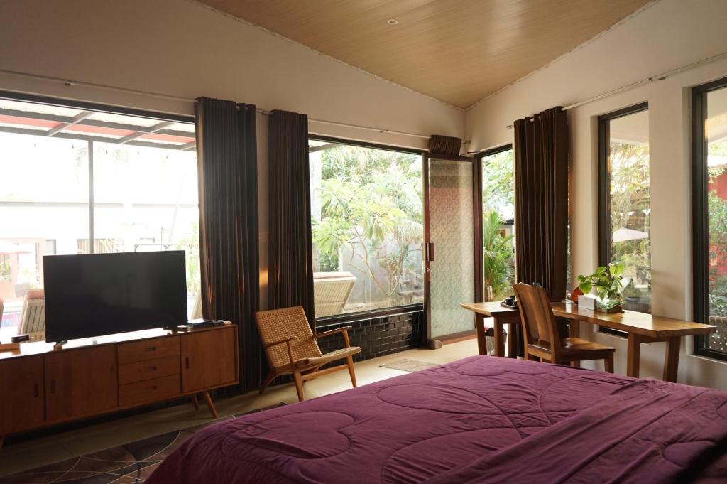 TV/trung tâm giải trí tại Lucca Resort & Residence