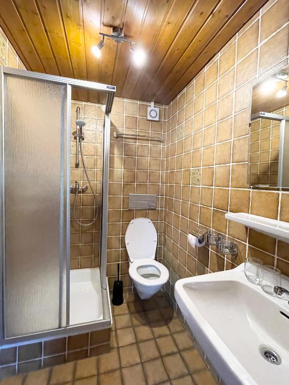 Koupelna v ubytování Haus Gertraud