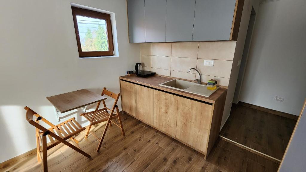 Kuchyň nebo kuchyňský kout v ubytování Gore Dole