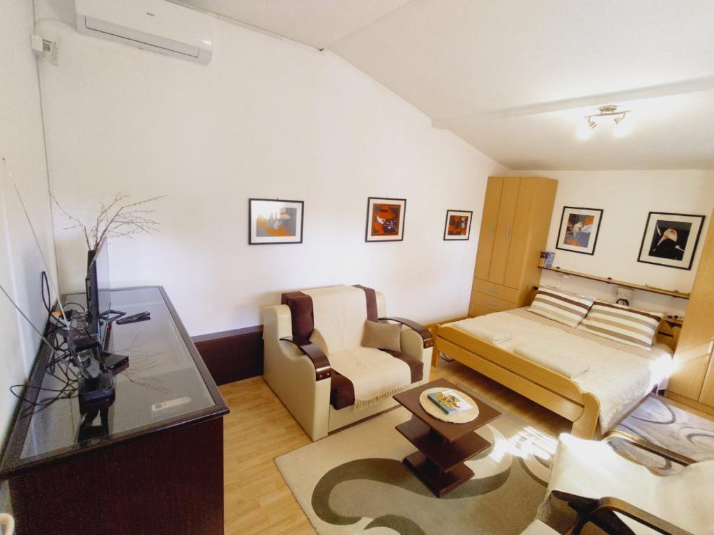 Posezení v ubytování Apartman Orhideja