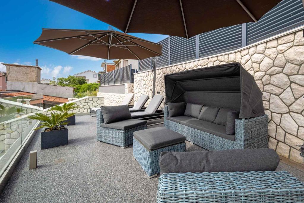 Posezení v ubytování Crikvenica Apartment 9
