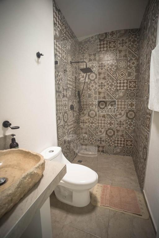 Koupelna v ubytování Casa Sofi Oaxaca