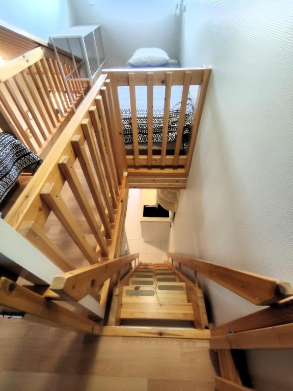 Vuode tai vuoteita majoituspaikassa Leviloma - 27m2 B - Levi huoneisto loma-asunto Levistar majoitus - Levi apartment Levistar accommodation