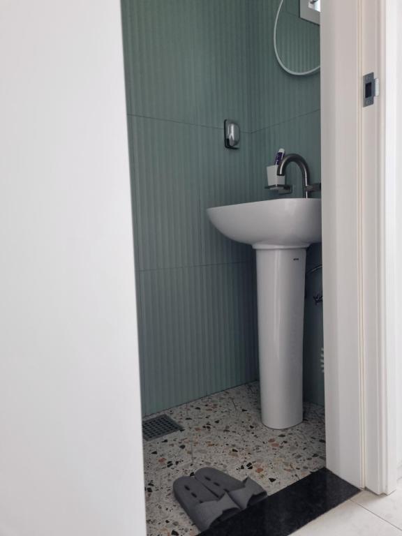 Koupelna v ubytování Dalthor Pension