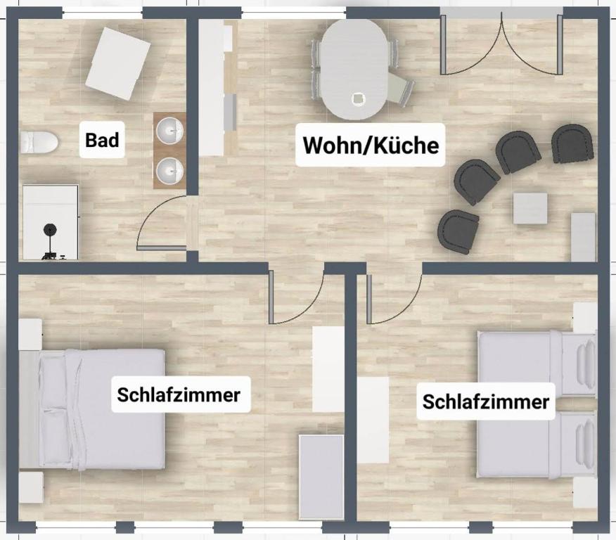 Půdorys ubytování Ferienhof Rüßmann