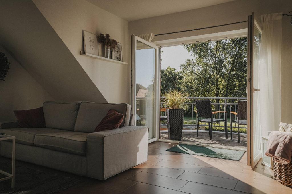 Posezení v ubytování Ferienwohnung Weidenblick