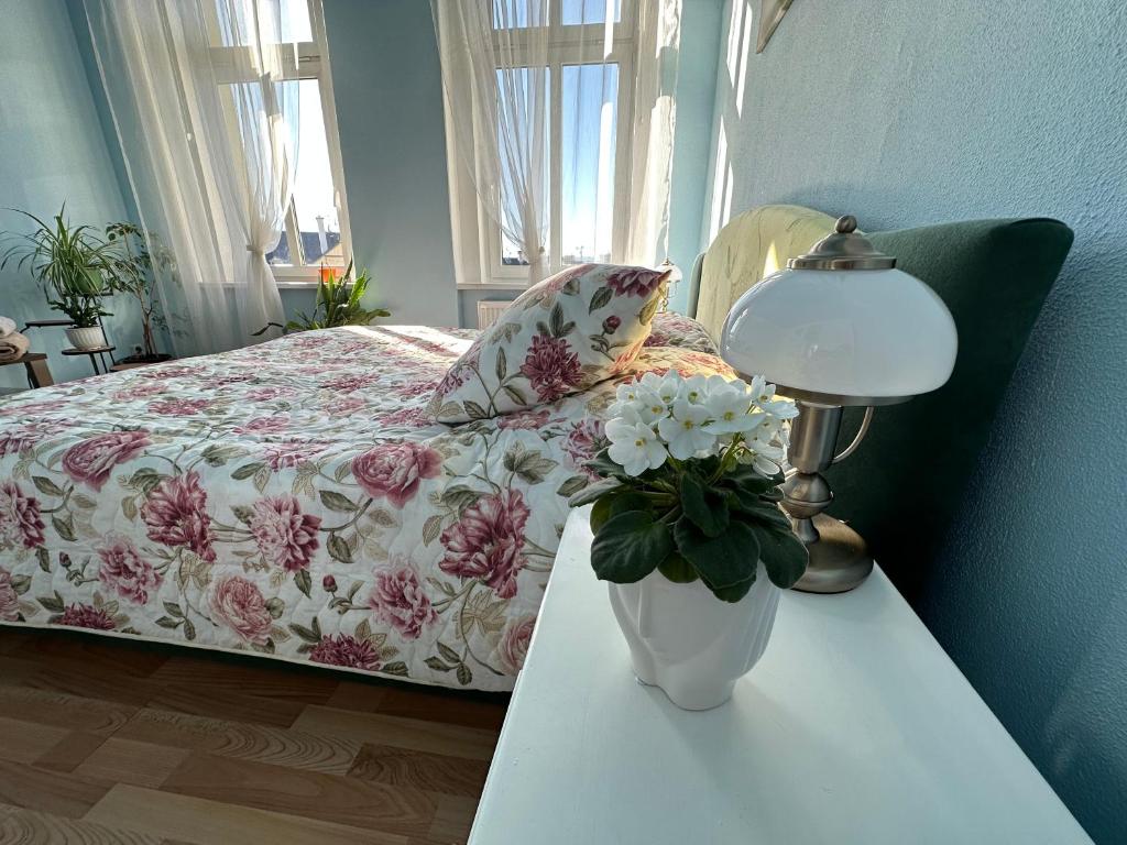 Postel nebo postele na pokoji v ubytování Svahova 986/6