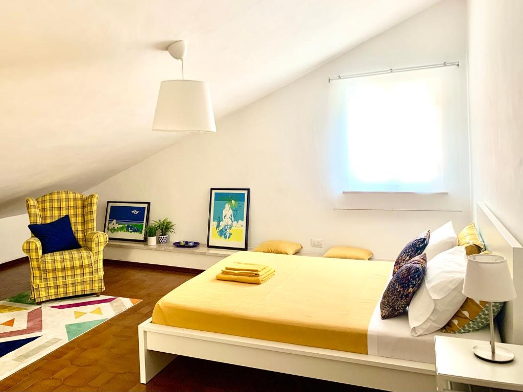 Letto o letti in una camera di APPARTAMENTO SFERISTERIO