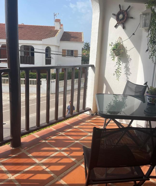 Balkón nebo terasa v ubytování Las tres palmeras