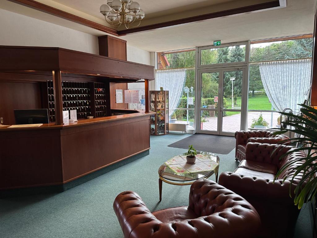 Posezení v ubytování Harz Hotel Vogelberg