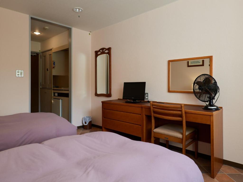 TV a/nebo společenská místnost v ubytování Asama Kogen Hotel
