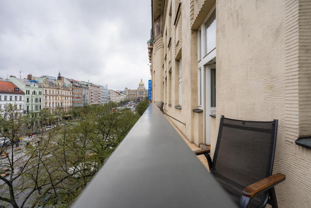 Balkon lub taras w obiekcie EA ApartHotel Melantrich