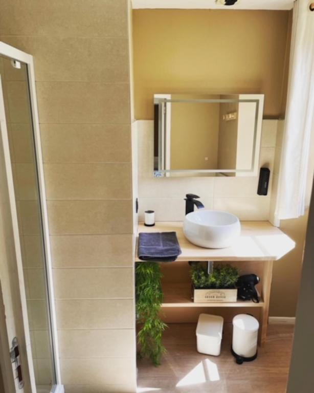 Koupelna v ubytování Gite Auberge Les Cascades