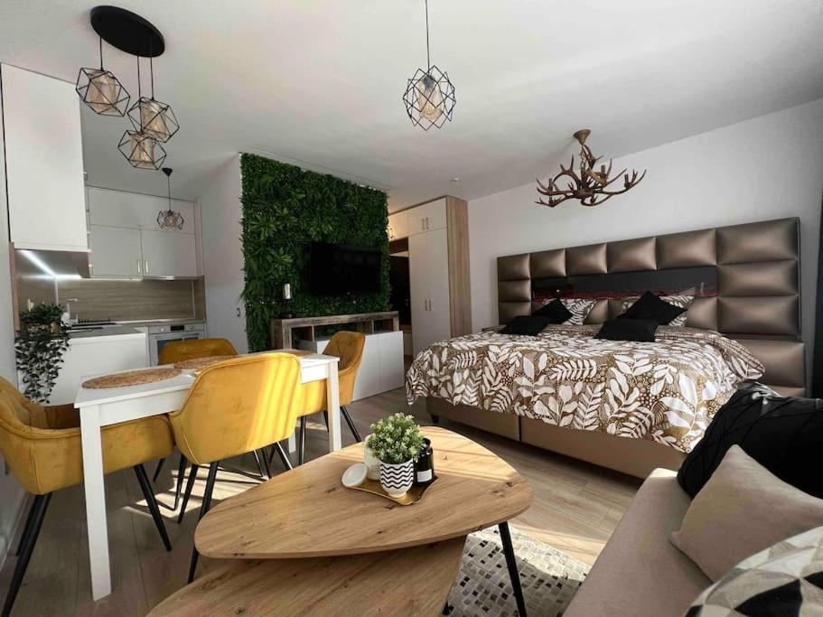 Posezení v ubytování Cosy Appartement Green Life Bansko