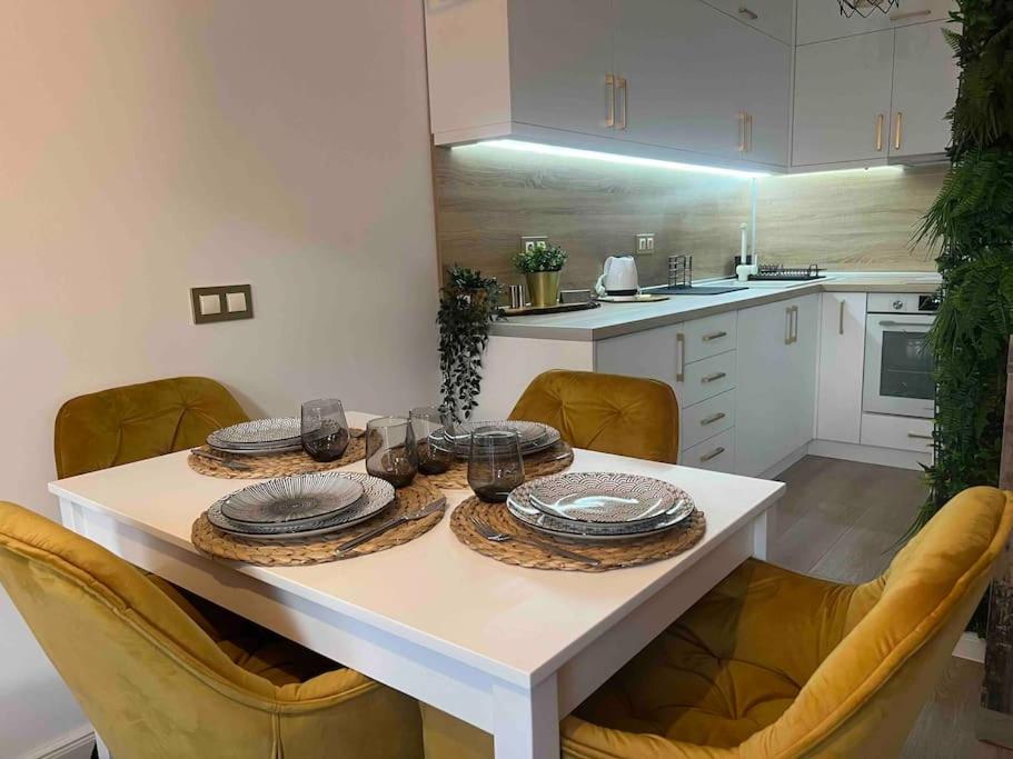 Kuchyň nebo kuchyňský kout v ubytování Cosy Appartement Green Life Bansko