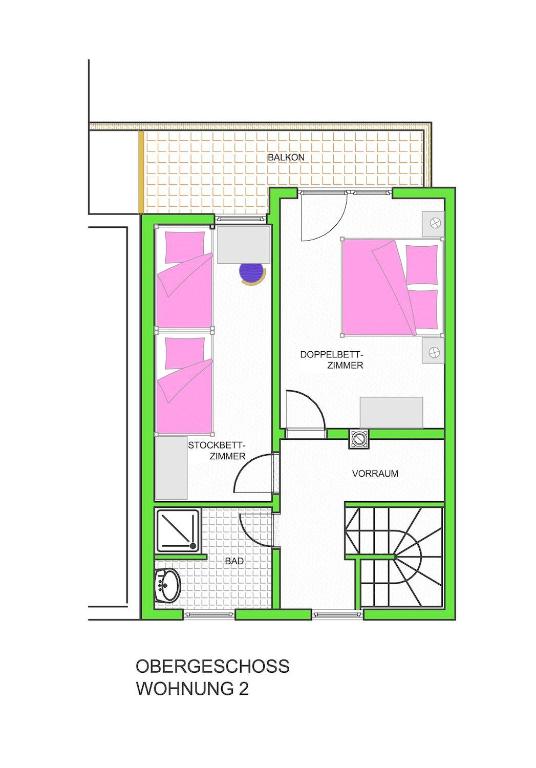 Půdorys ubytování Haus Barbara