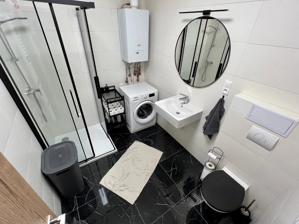 Koupelna v ubytování Sušilova 14 apartments III
