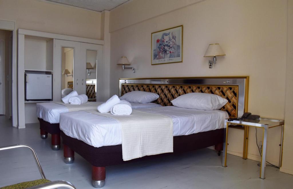 Postel nebo postele na pokoji v ubytování Hotel Theoxenia
